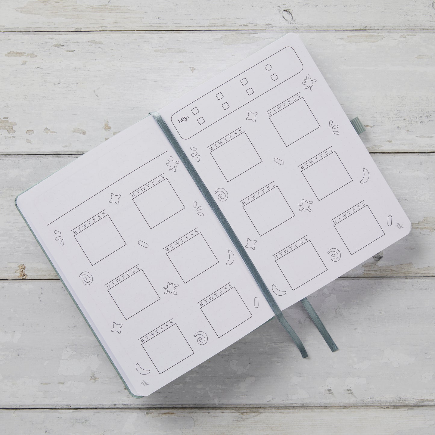 Undated Planner - Dark Sage