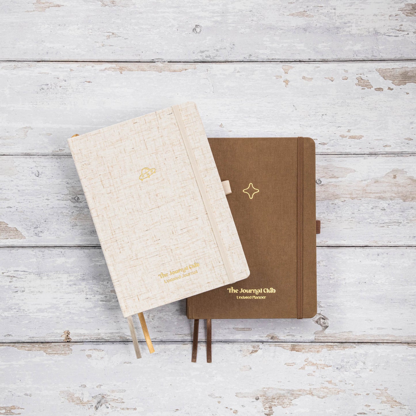 Undated Journal & Planner Bundle - Natural/Brown