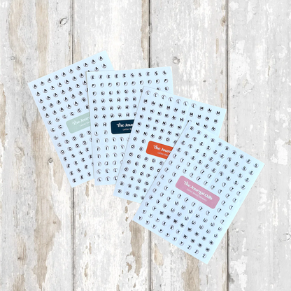 Letter Bead Sticker Sheet Set