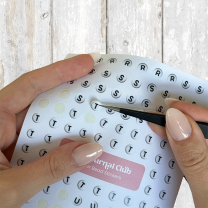 Letter Bead Sticker Sheet Set