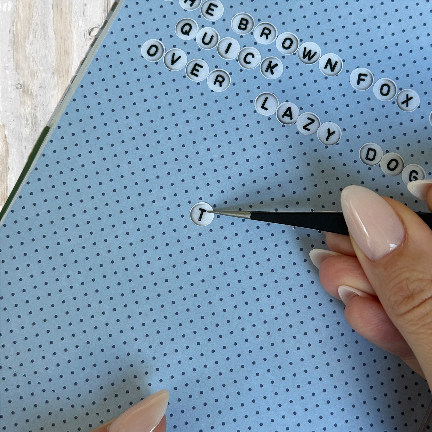 Letter Bead Sticker Sheet Set