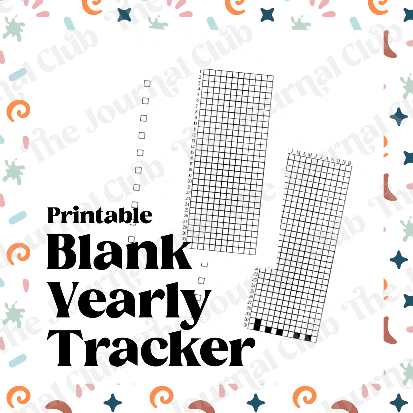 Printable - Blank Yearly Tracker Page