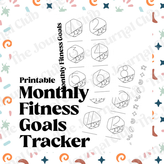 Printable - Monthly Fitness Goals Tracker