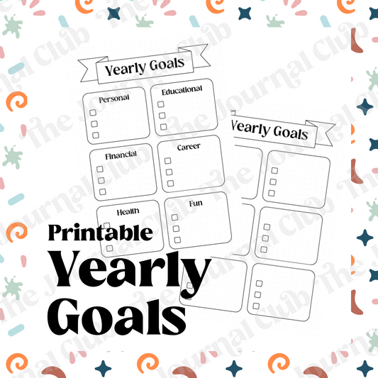 Printable - Yearly Goals
